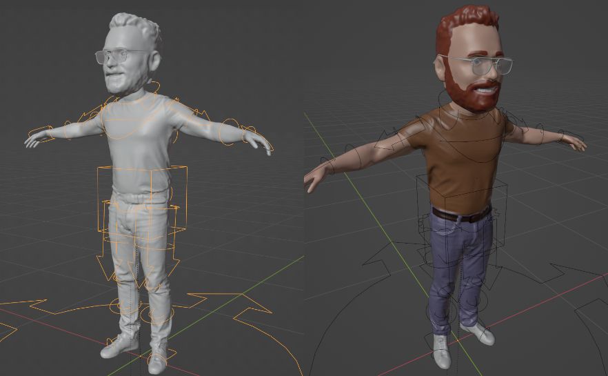 Hans Mulders 3D scan - rigged and painted