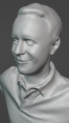 Paul Graumans 3D scan - close up of head without eyes