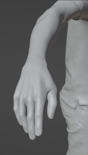 Paul Graumans 3D scan - close up of hand